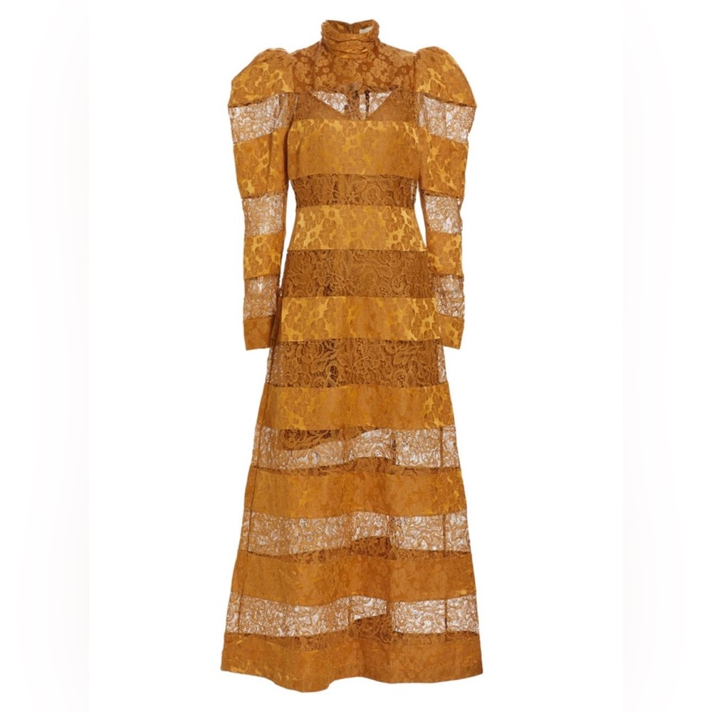 Alémais | Emilia Paneled Dress in Sandstone | US 4